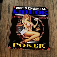ein Roxys Roadhouse Mauspad Schnaps vorne Poker hinten