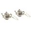 thumbnail 1  - Alice in wonderland Tea Pot Earrings Sterling silver TEA TIME mad hatter party 