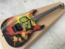Chitarra elettrica Kirk Hammett KH-3 Karloff Mummy personalizzata dipinta e aerografata nuova
