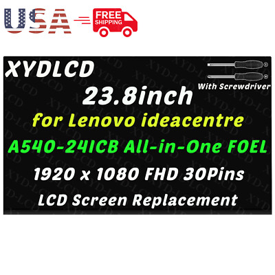 23.8'' for Lenovo IdeaCentre A540-24ICB All-in-One F0EL LCD Screen Display Panel