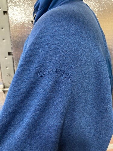 Orvis Quilted Jacket - Mens Medium - Blue - Zip Up - Fleece - Lightweight - Picture 6 of 11