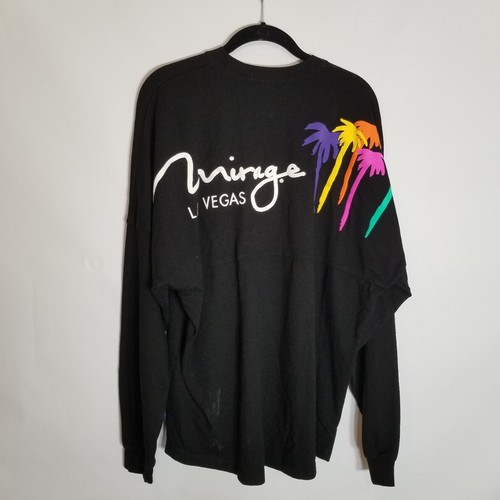 Mirage Hotel Casino Las Vegas Spirit Jersey Men's Medium Long Sleeve Black New - Picture 4 of 9