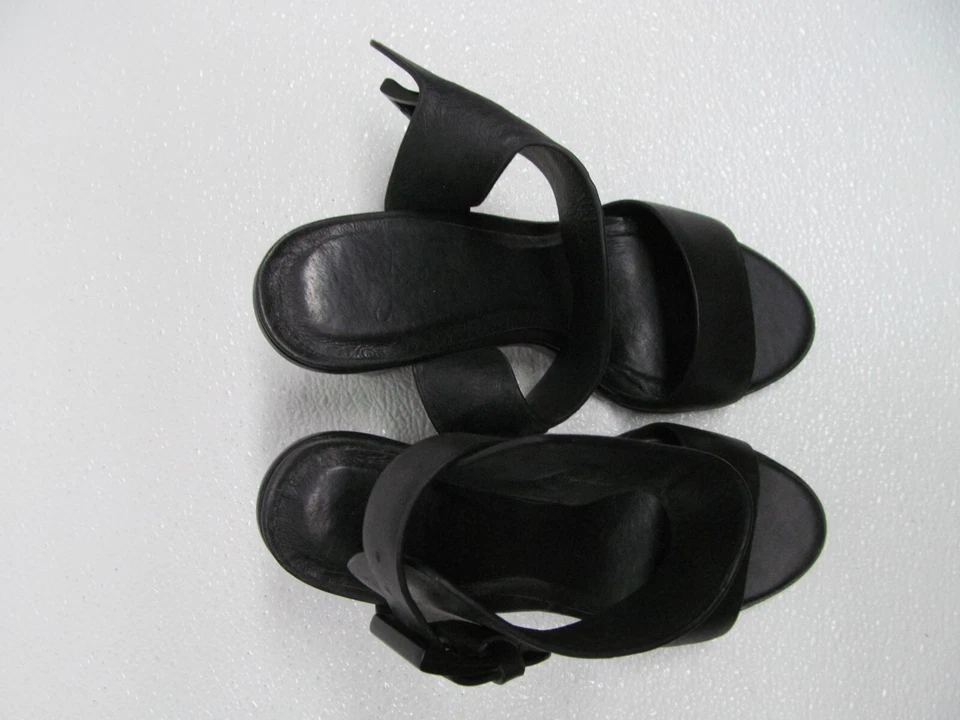 Sandalias Joie Opal de cuero negro con correa en el tobillo tacón bloque para mujer talla 37,5 Foto 4 de 4