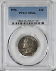 1956 Washington Quarter MS66 PCGS Graded Silver Toned Coin 66 End of Roll 5860