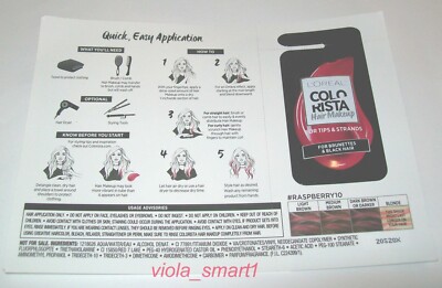 L'OREAL Colorista Hair Makeup For Tips, Strands RASPBERRY 10 Brunette,Black Hair