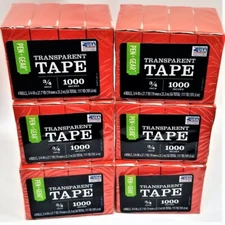 Pen + Gear by 3M - Transparent Tape - 3/4" X 1000", NEW DISPLAY BOX OF 24 ROLLS