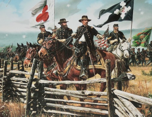 John Paul Strain - You Will Soon See Them Tumbling Back - Civil War Print - MINT - Picture 2 of 7
