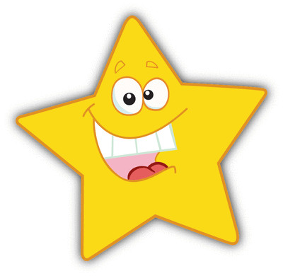 Star Smile Kids Cartoon Funny Car Bumper Sticker Decal 5'' x 5''