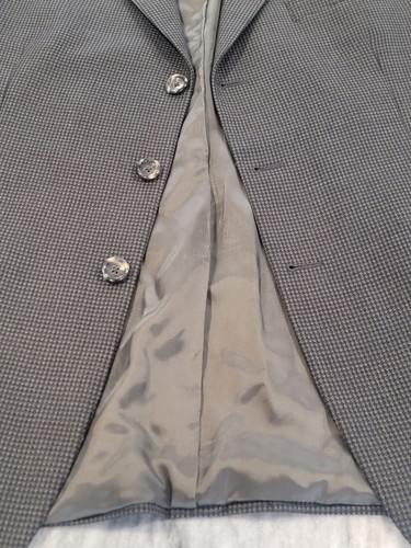 42S Men's Savile Row Blazer Gray-Brown Birdseye Chic Reconnu Lanzawood 100% Wool - Picture 2 of 10