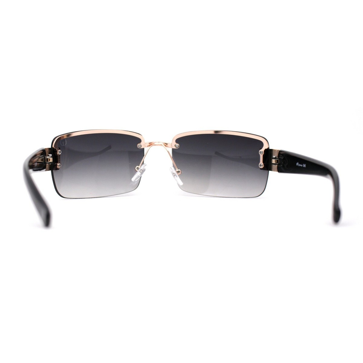 Old School Rimless Narrow Rectangle 90s Designer Shade Old School Rimless Narrow Rectangle 90s Designer Shade