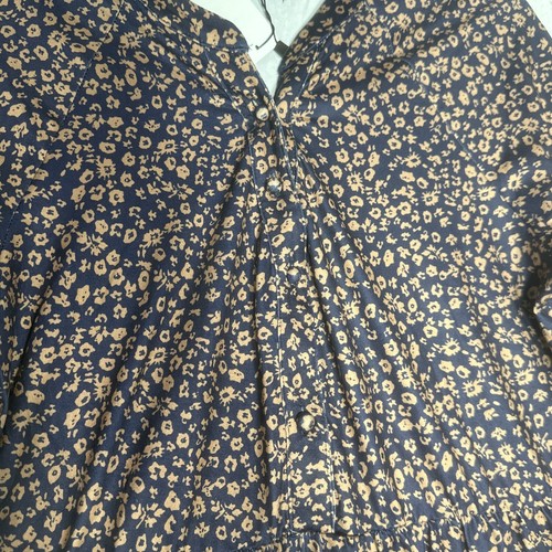 Allegra K Women's Floral Print Button Front Puff Sleeve Tie Waist Shirt Dress - Picture 4 of 7