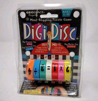 VTG Digi-Disc 1996 Brain Buster Math Puzzle Game Geospace Magnetics Old Stock