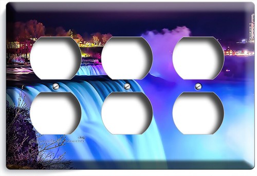 CANADA NIAGARA CATARATAS POR LA NOCHE LUCES COLORIDAS CASCADA PLACA DE PARED HD DECORACIÓN HABITACIÓN - Imagen 13 de 34