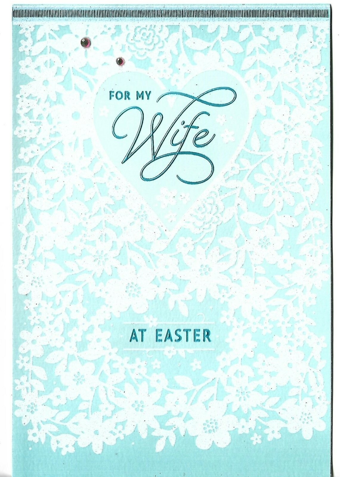 NEW EASTER Card approx 8 X 5.5" For My Wife at Easter Blue White Glitter  w/ENV 9200329867 | eBay