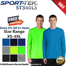 Sport-Tek ST340LS Mens Long Sleeve Dri-Fit PosiCharge Peak Performance T-Shirt