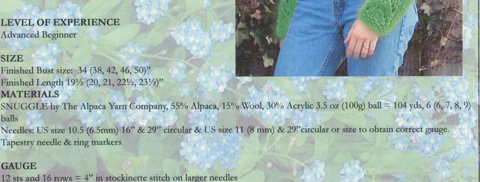 Pullover de encaje de invierno - Alpaca Yarn Company patrón de tejido PT-89 - mujeres 34"-50" Foto 2 de 3