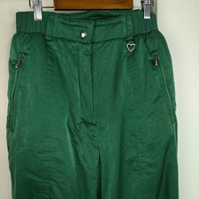 Obermeyer Pants Womens Size 12 Long Green Ski Snowboarding Outdoor Insulated