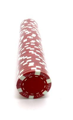 Red Clay Composite 11.5 Gram Dice Rim Poker Chips (50 Count)