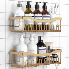 Shower Caddy 2 Pack, Adhesive Organizer for Bathroom Storage, Home Decor Ki...