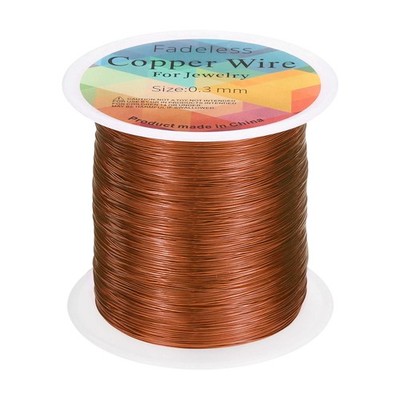wire 328ft 28 Gauge Copper Craft Wrapping Wire, Coffee
