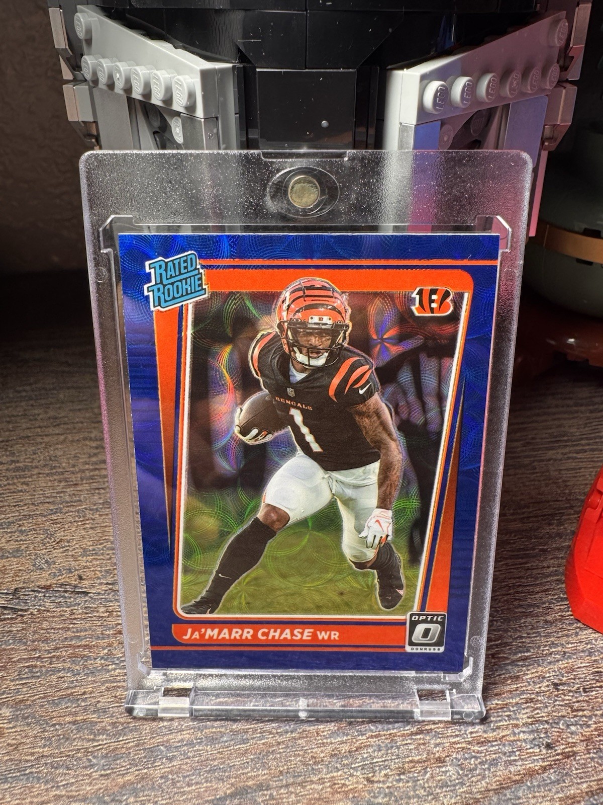 2021 Panini Donruss Optic - Rated Rookie Ja'Marr Chase #207 Blue Scope Prizm...