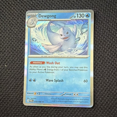 #ad Pokémon Dewgong Holo Card 019 088 130 HP Wave Splash Wash Out English $1.00