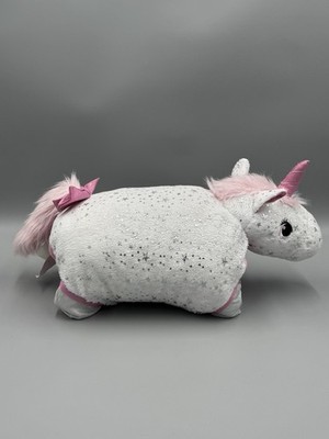 Unicorn Pillow Pets White with Pink Mane and Horn Plush 12  Stuffed Animal