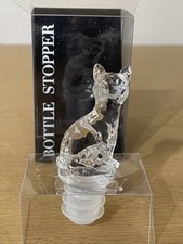 New Stunning Crystal like Lucky Cat Bottle Stoppers. Black & Clear available.