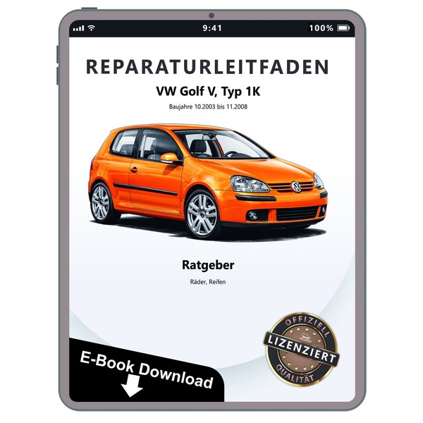 VW Golf 5 Typ 1K 2003-2008 Ratgeber RäDer Und Reifen Reparaturanleitung Ebook-image