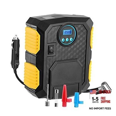 Portable Air Compressor Pump, Tire Inflator, 12V DC, 120W, 150PSI, 25L/Min