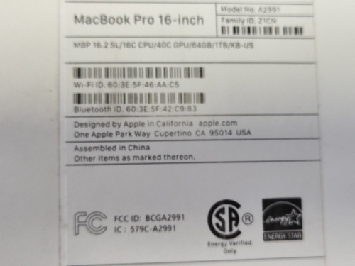 Apple MacBook Pro 16 cali szary/srebrny (tylko 4 PUSTE PUDEŁKA) - Zdjęcie 2 z 10