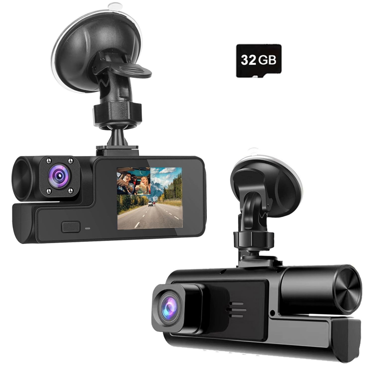 1080P Dual Dash Camera for Car Front and Inside Dashcam Car 