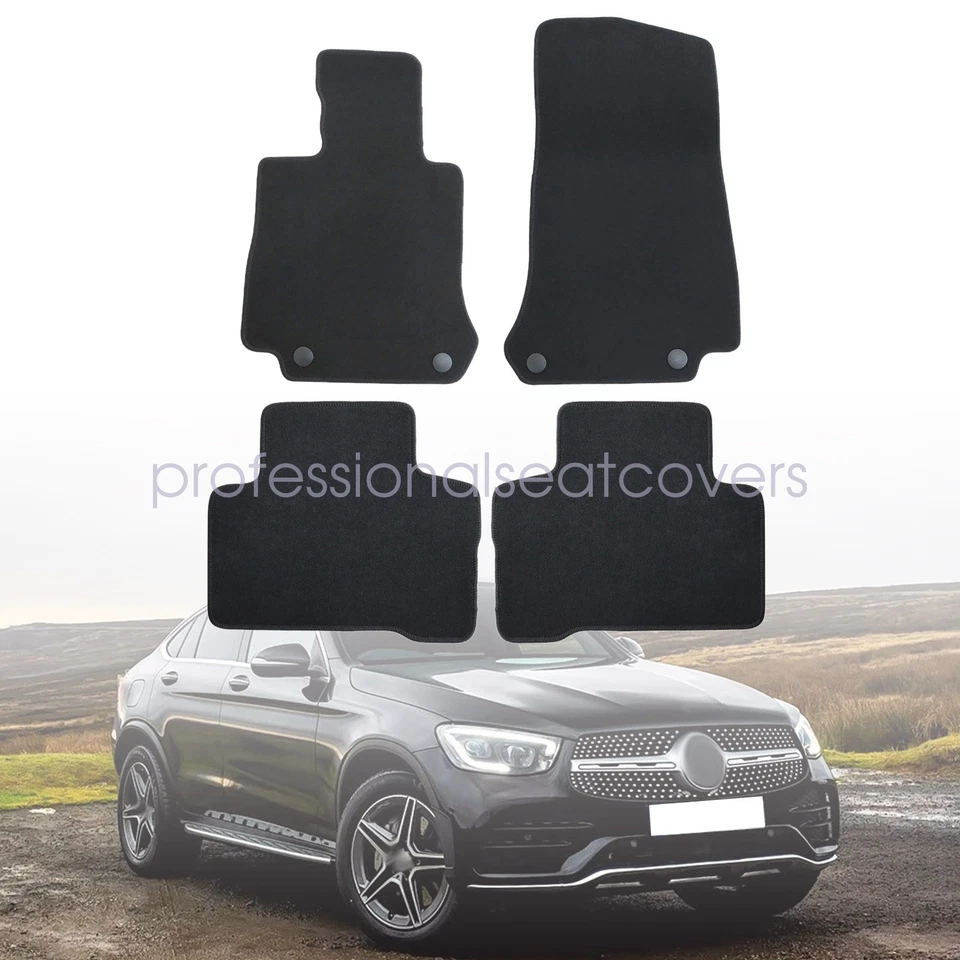 Alfombrillas terciopelo para 2016 2017 2018 2019 2020 2021 2022 2023 Mercedes Benz GLC Foto 2 de 4