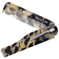 3.75" Handmade Fine Tooth Folding Pocket Comb with Pocket Clip
