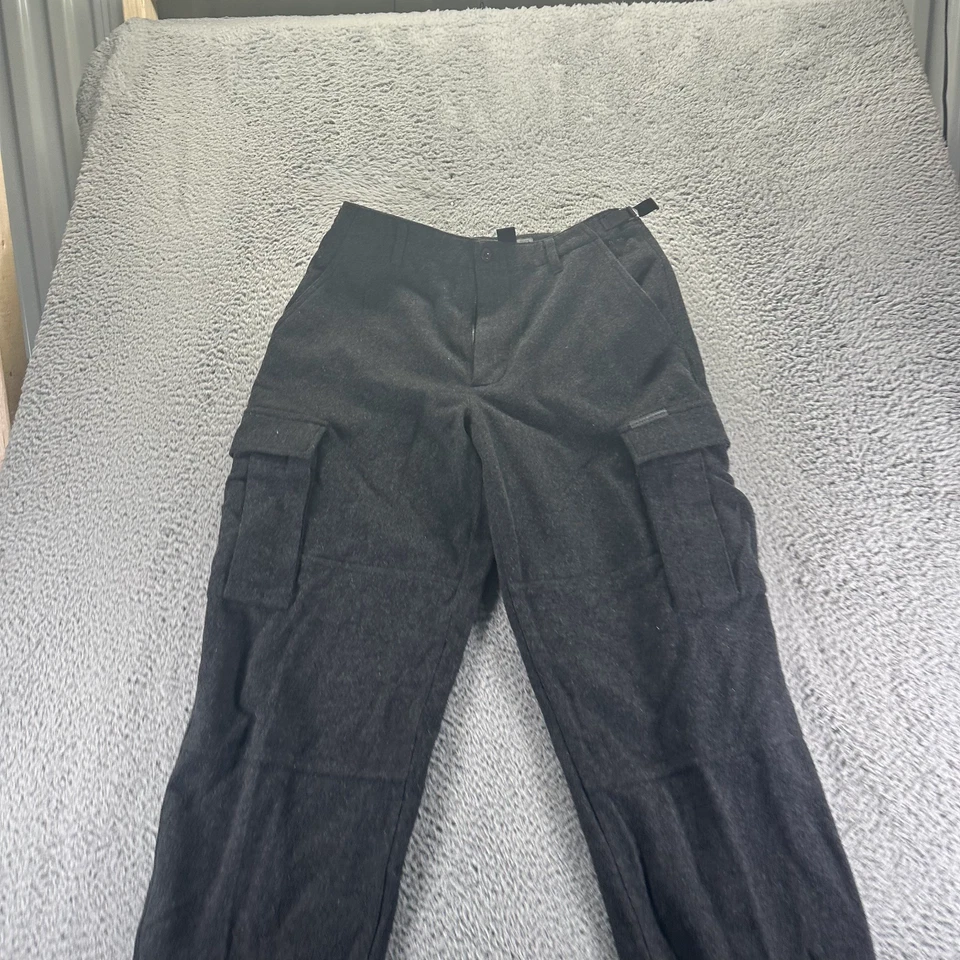 Pantalón DKNY de Colección para Hombres 33x34 Negro Lana Carga Ropa de Trabajo Utilidad Viaje al Aire Libre Foto 2 de 4