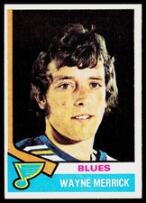 Wayne Merrick, 1974-75 Topps, #66, St. Louis Blues, Rookie