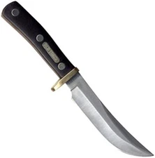 Fixed Blade Hunting Knife with Leather Sheath