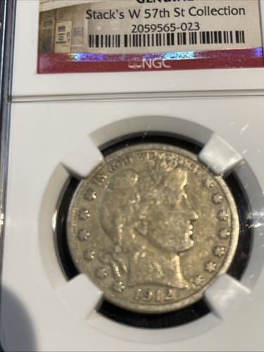 1912-S Barber 50c Half Dollar NGC Genuine Stack's W 57th St Collection - Bild 2 von 24