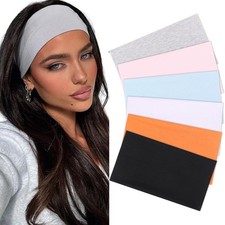 6 Pcs Wide Headbands for Women Fashion Headband Stretch Headband Boho Head Bands