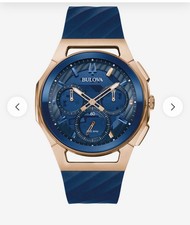 Bulova Curv Marc Anthony Chronograph Dial Sapphire Men's Luxury Watch $1250 NIB