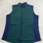 Holderness & Bourne Men Large The Hayes Vest Lightweight Zip Pine Green Blue