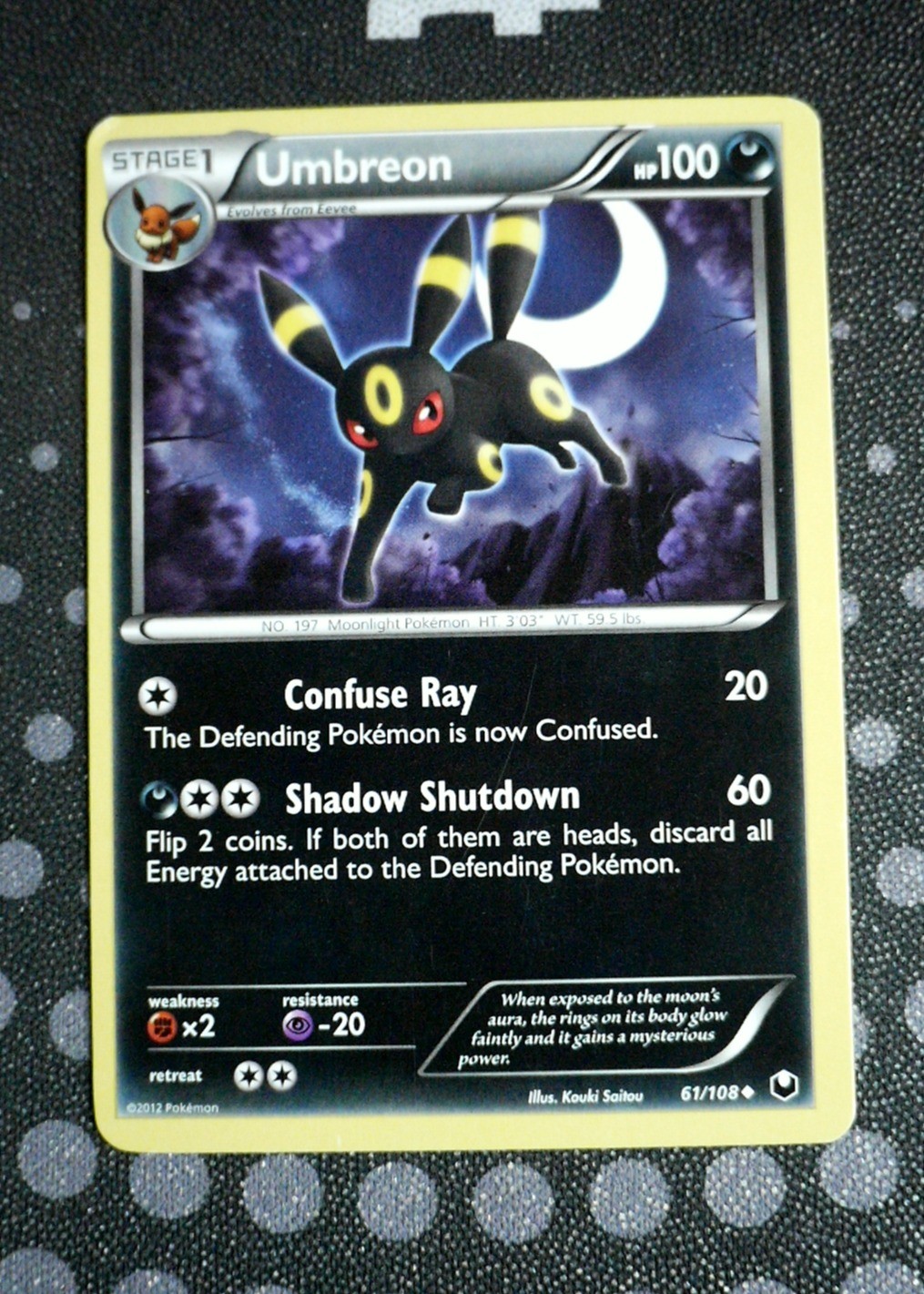 Umbreon (61) Pokemon Dark Explorers DEX #61/108