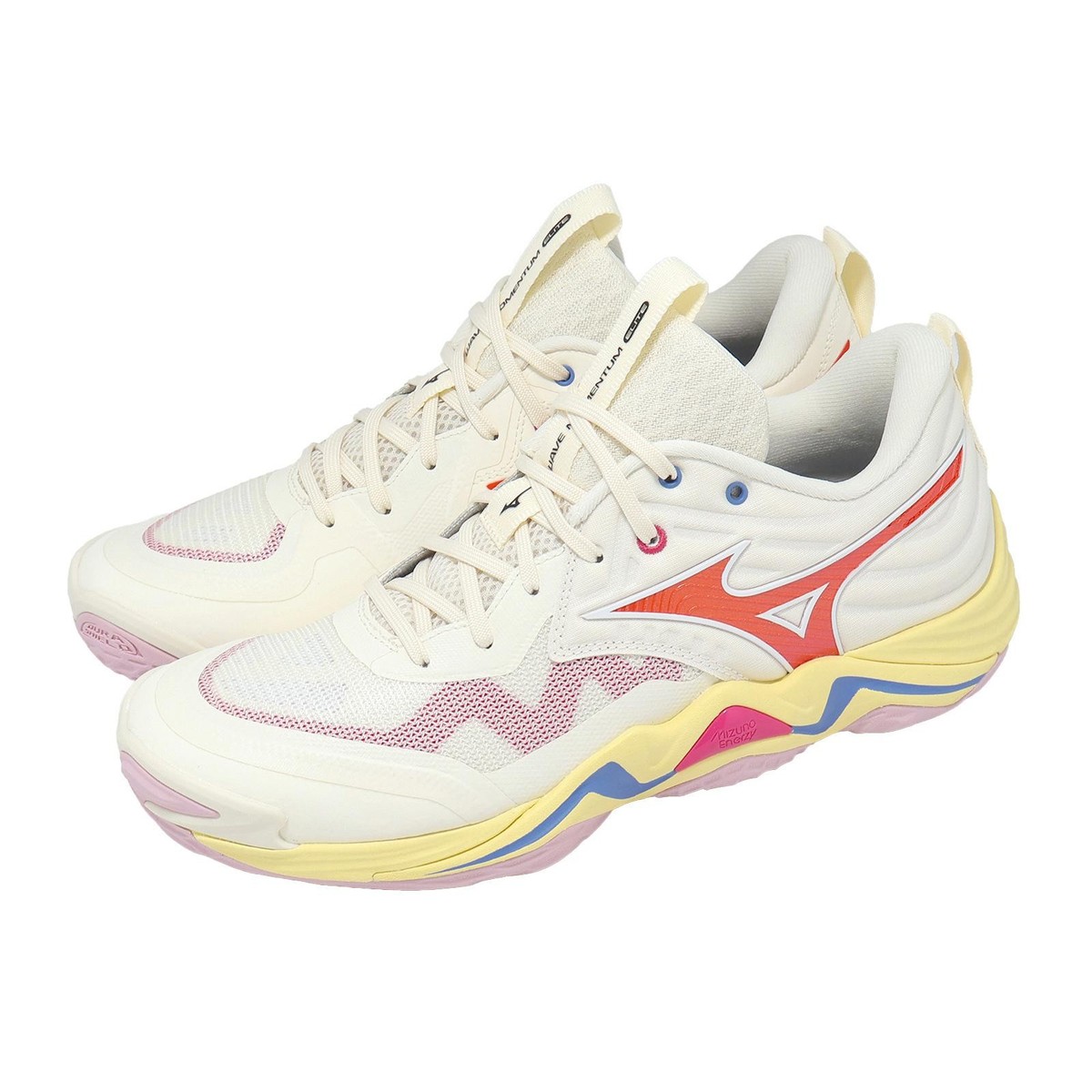 Mizuno Wave Momentum Elite White Orange Blue Men Unisex Volleyball