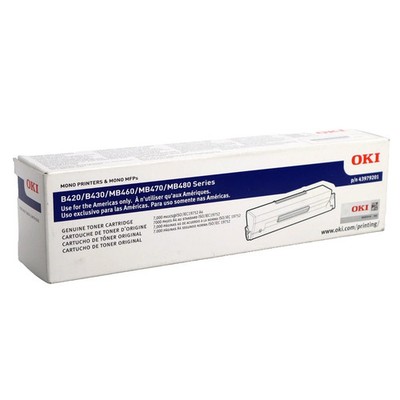 GENUINE Oki 43979201 Black Toner Cartridge B420 B430 MB460 MB470 New Sealed Box!