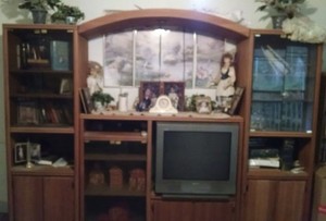 Solid wood! Large entertainment center