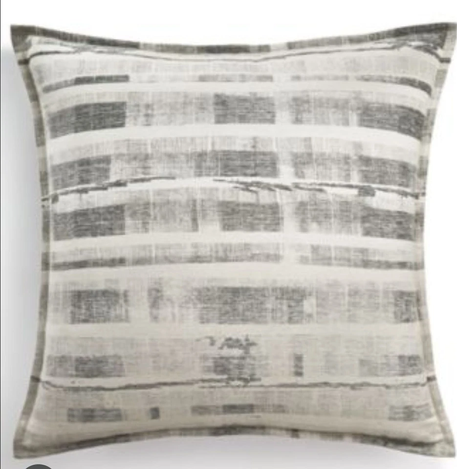 Hotel Collection Broken Stripe 2 Euro  Sham 27"×27" & 1 King Sham 21"×37" NEW - Image 2 of 4