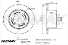 Brake Disc MERCEDES-BENZ G-CLASS G 270 CDI BD-0194