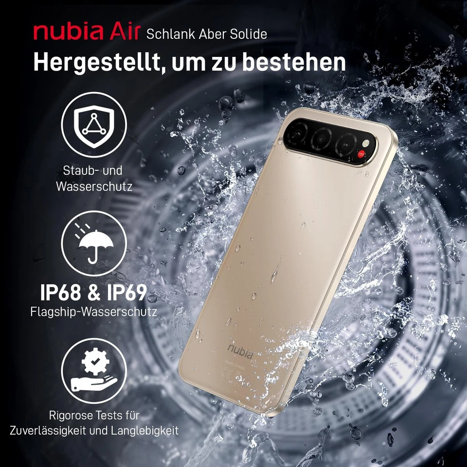 Nubia Air 5G 8GB + 256GB Gold Smartphone 6,78 Zoll Android 50 MP AMOLED - Bild 2 von 4