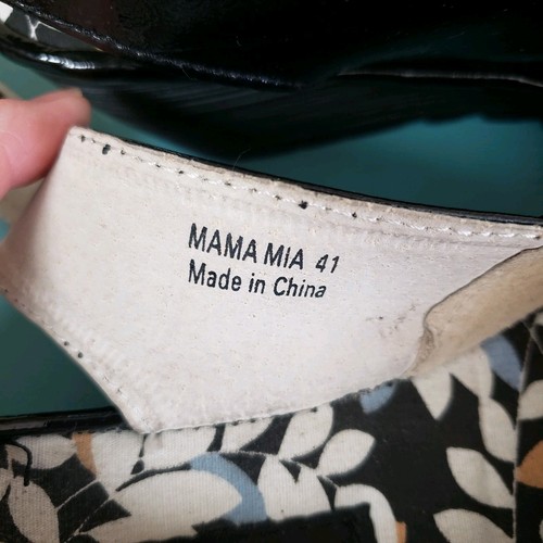 Bernie Mev sandali donna 41 nero vernice punta aperta zeppa gancio passante scarpe comode - Foto 11 di 18