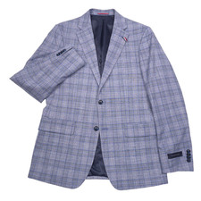 Tommy Hilfiger Conrad Sport Coat Mens 38R Modern Fit Blue Plaid Blazer Jacket